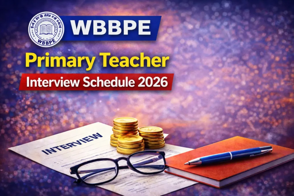 WBBPE primary teacher interview schedule 2026